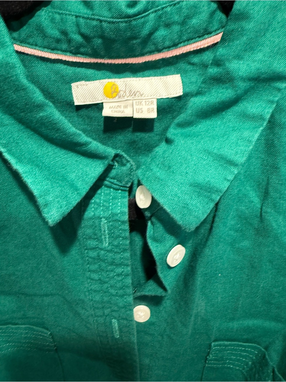 Boden Green Midi Linen Blend
Shirt Dress - Picture 3 of 3